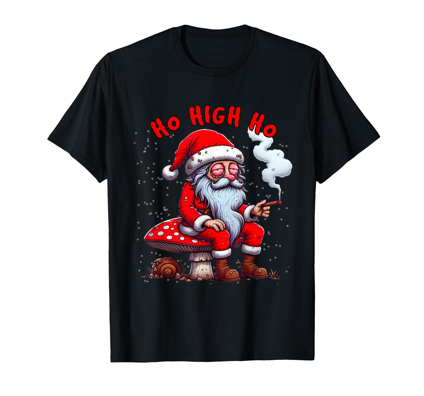 High Christmas Santa Ho High Ho Marijuana Weed Ugly Xmas T-Shirt