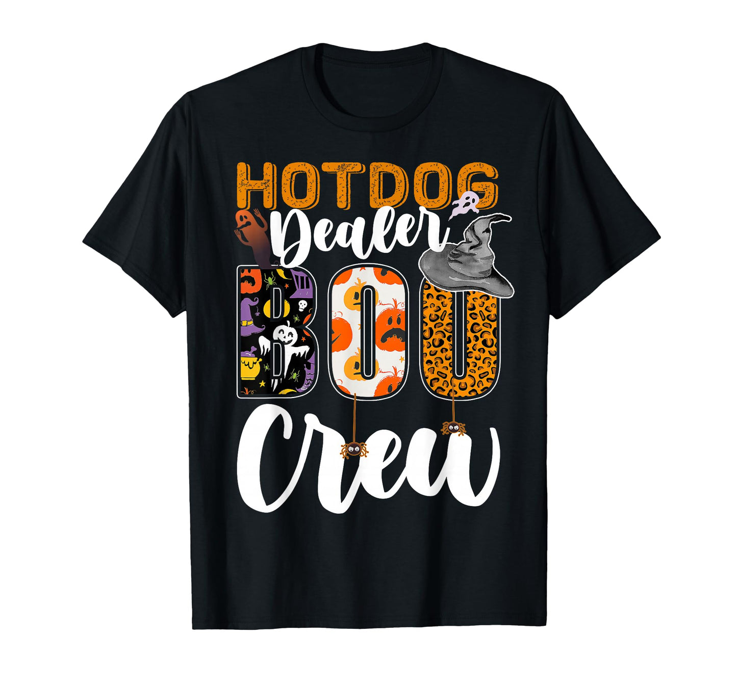 Hotdog Dealer Boo Crew Halloween Match Hot Dog T-Shirt