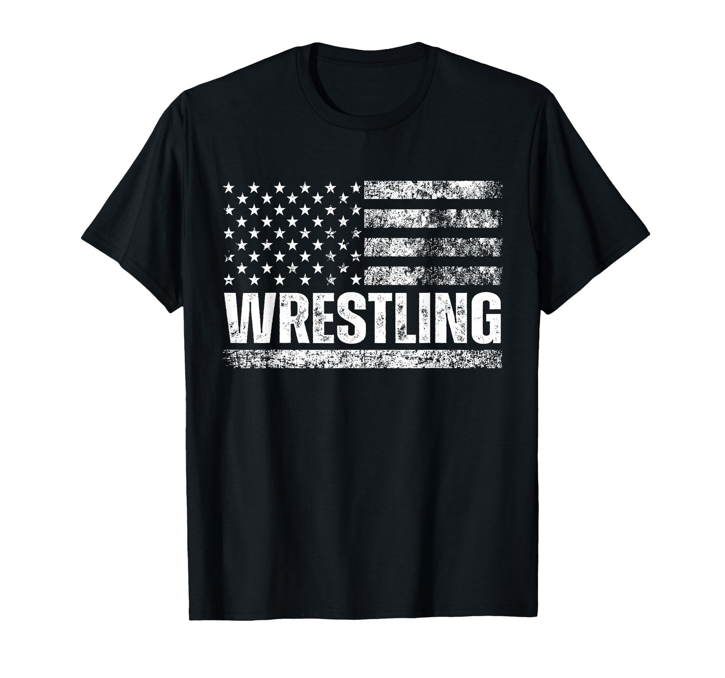 US Flag Wrestling American Flag Wrestling Wrestle Vintage T-Shirt