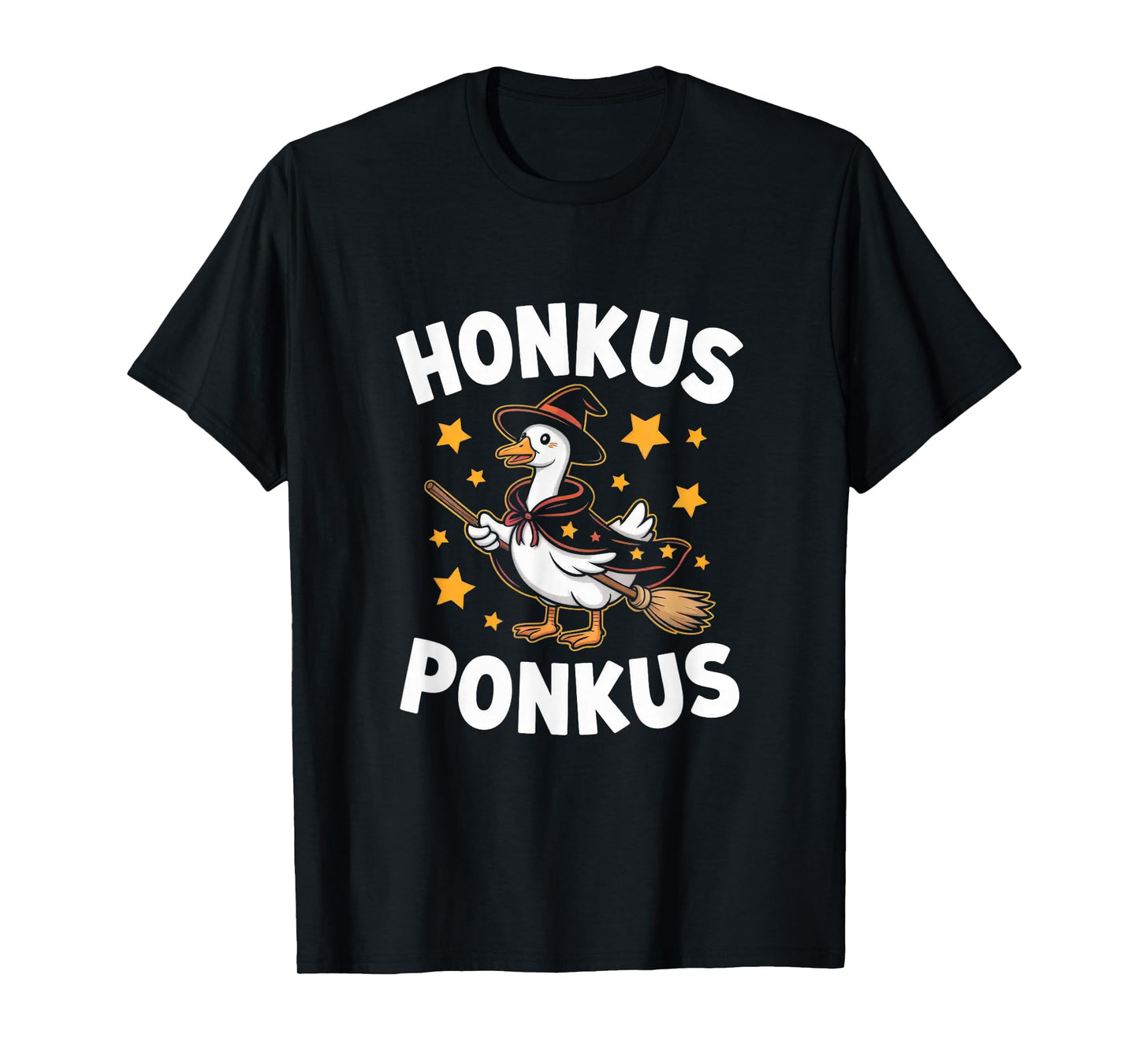 Funny Goose Halloween Witch Honkus Ponkus T-Shirt