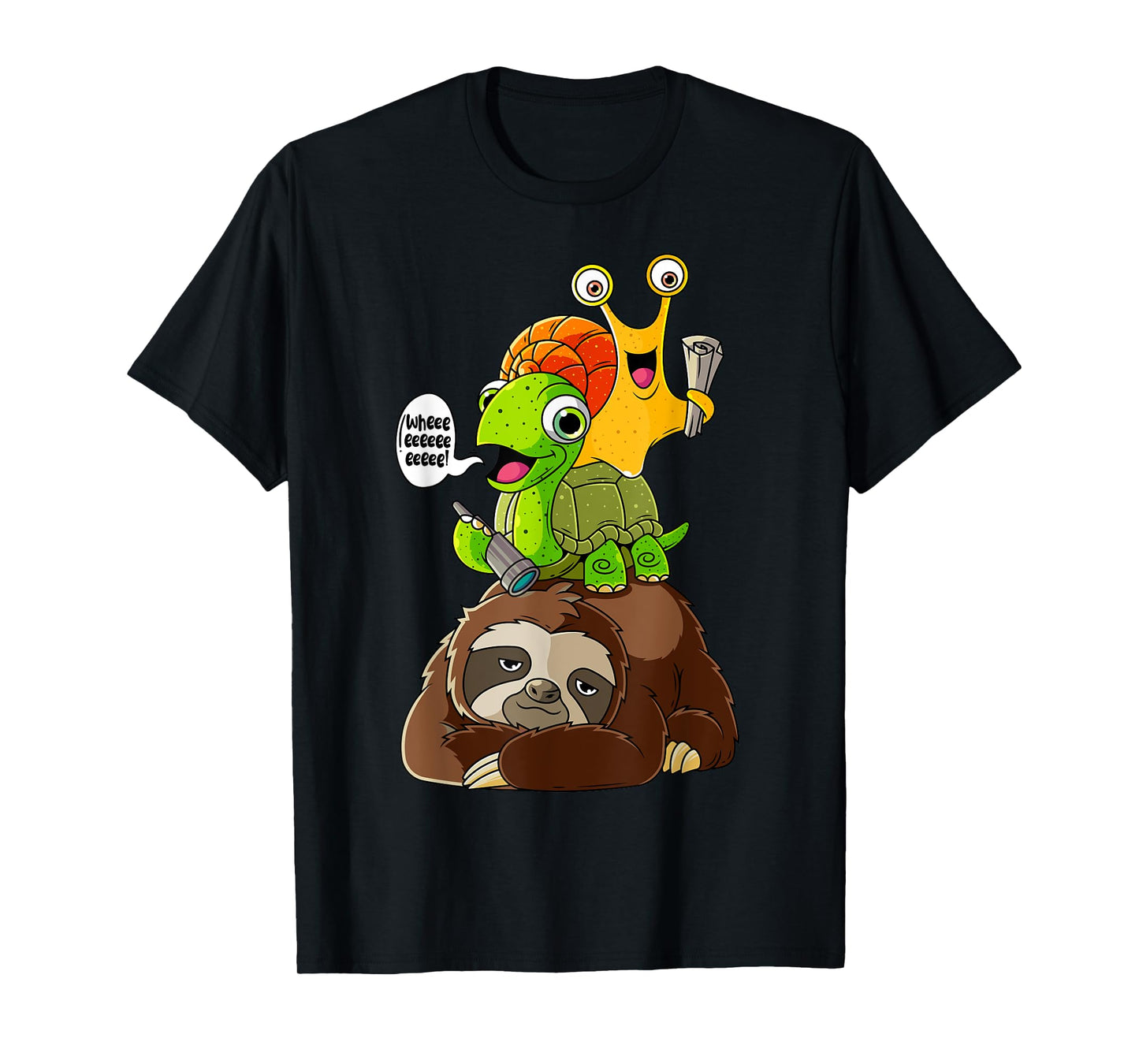 Sloth Turtle Snail Shirt Funny Animal Lover Gifts For Kids T-Shirt