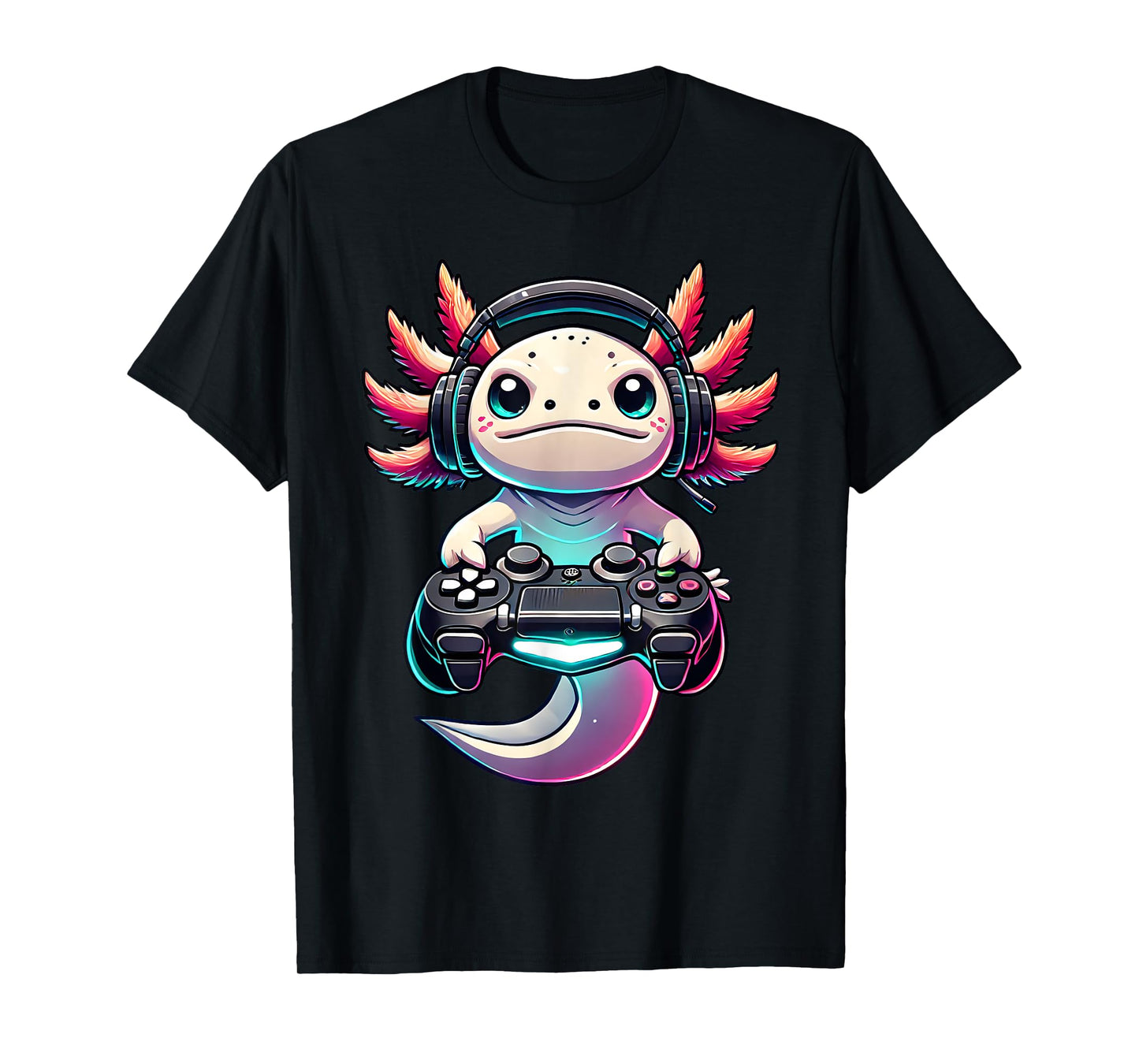 Funny Axolotl Retro Gamer Video Games Boys Girls Kids T-Shirt