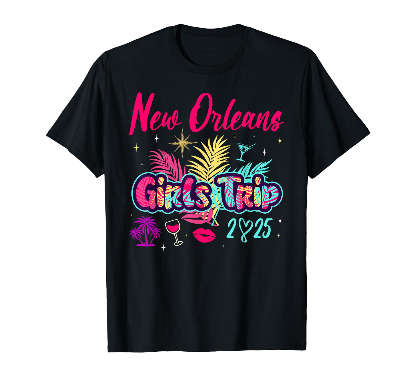 New Orleans Girls Trip 2025 Bachelor Besties Birthday Party T-Shirt