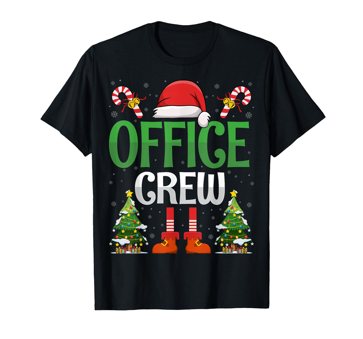 Office Crew Santa - Christmas Front Office Squad Santa Hat T-Shirt