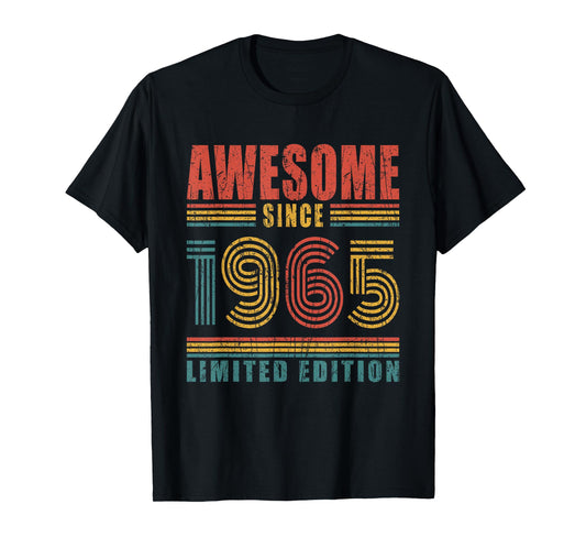 60th Birthday Awesome Since 1965 Vintage 60 Birthday T-Shirt