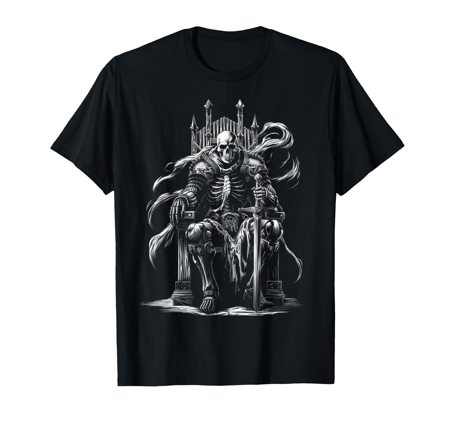 Halloween Skeleton Shirt Men Funny Skeleton King Halloween T-Shirt