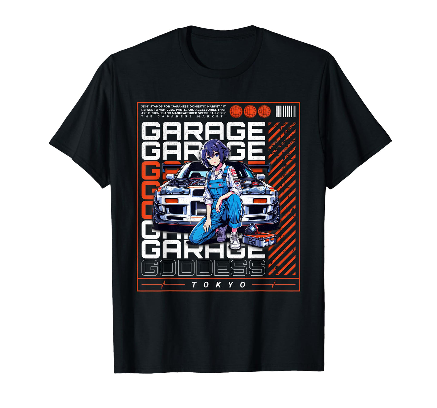 JDM Tokyo Japan Drift Race Car Tuning Retro Vintage Graphic T-Shirt