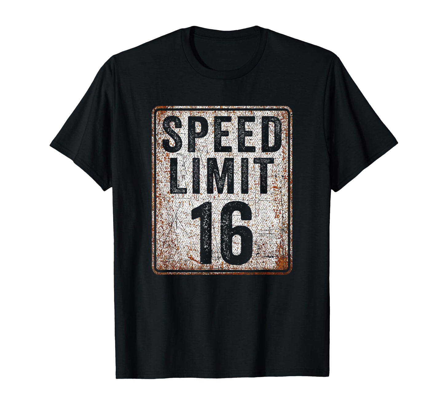 16th Birthday Speed Limit Sign 16 MPH 16 Year Old Funny T-Shirt