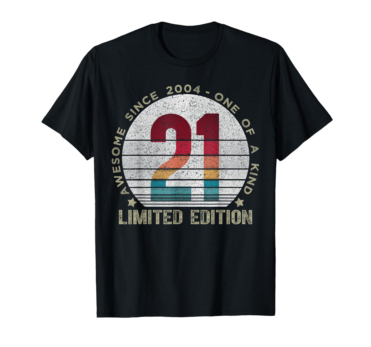 21 Year Old Gifts Vintage 2004 Limited Edition 21st Birthday T-Shirt
