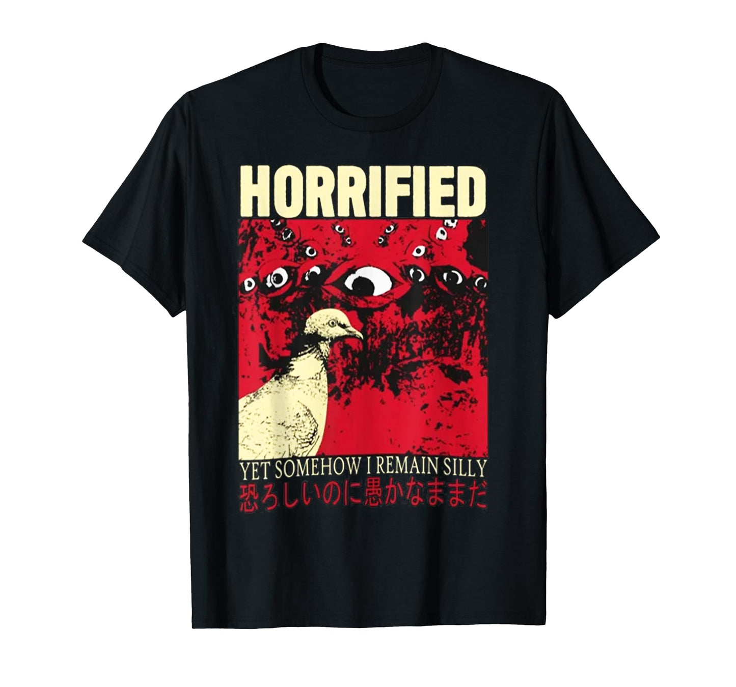 Horrified Pigeon japanese T-Shirt