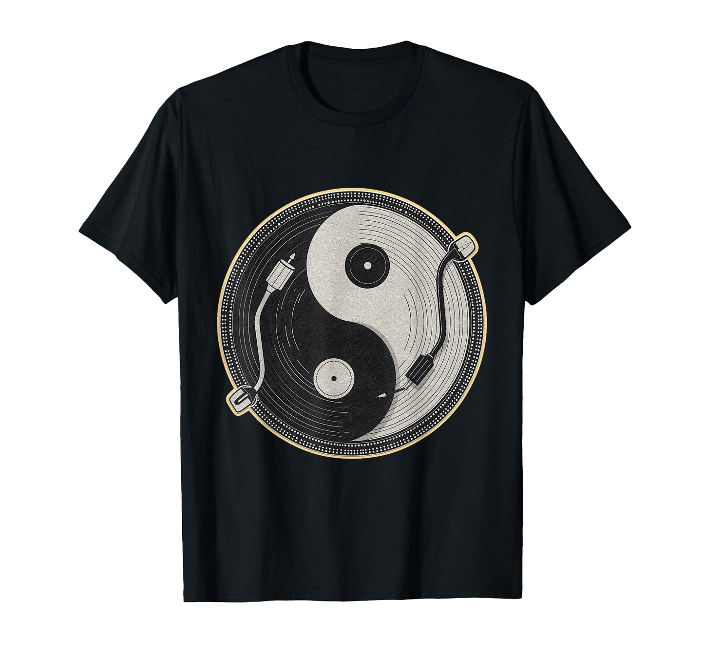 Yin Yang Shirt Vinyl Record Player Collector Music Lover T-Shirt