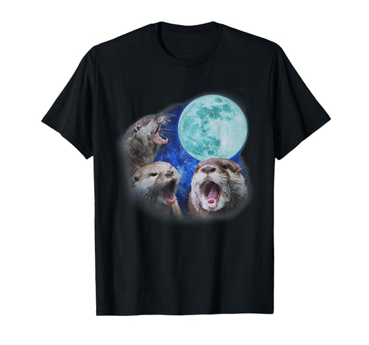 Three Otter Moon | Three Otter Moon Howling Otter Head T-Shirt
