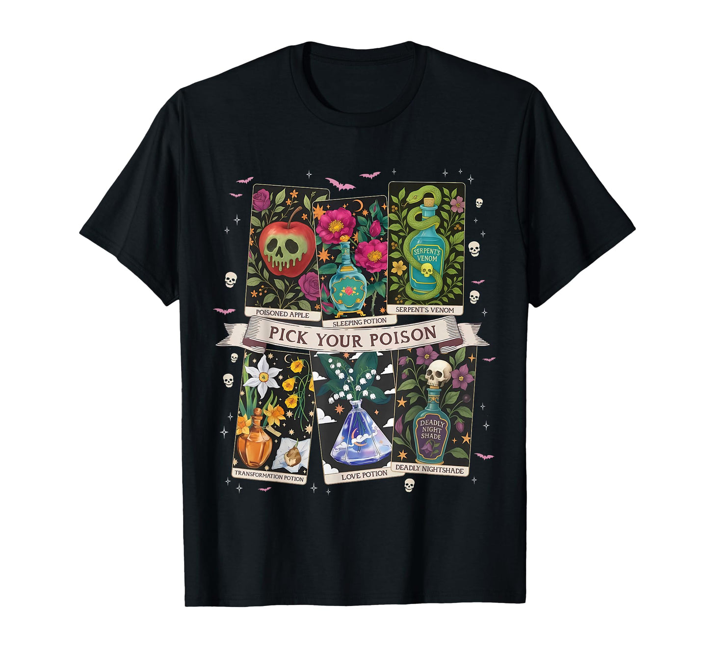 Pick Your Poison's Funny Drink Me Potion's Happy Halloween T-Shirt