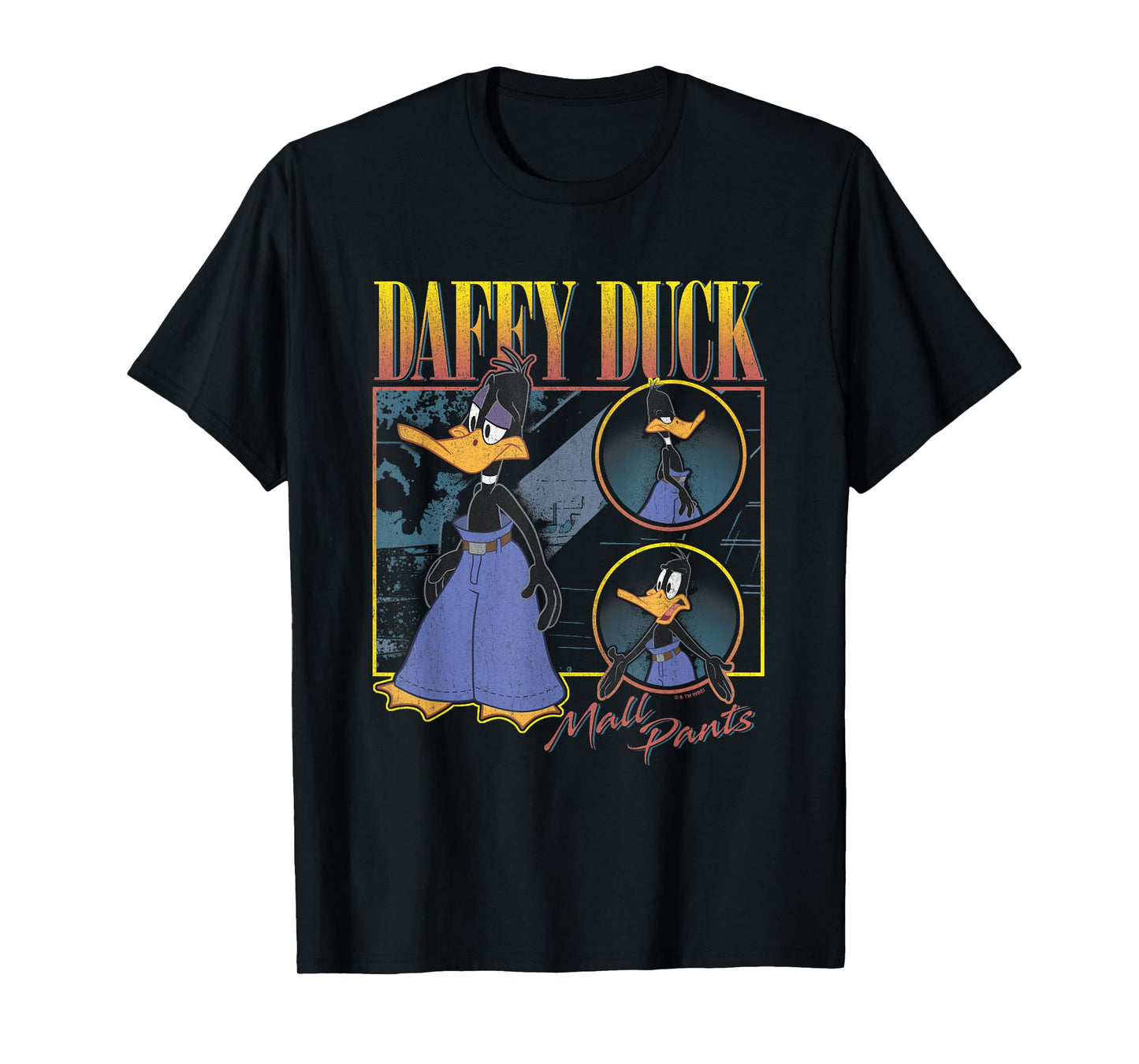 Looney Tunes Daffy Duck Mall Pants Showcase Vintage Panels T-Shirt