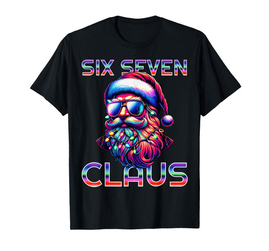 67 Christmas Funny Six Seven Meme Brainrot Santa Claus Boys T-Shirt