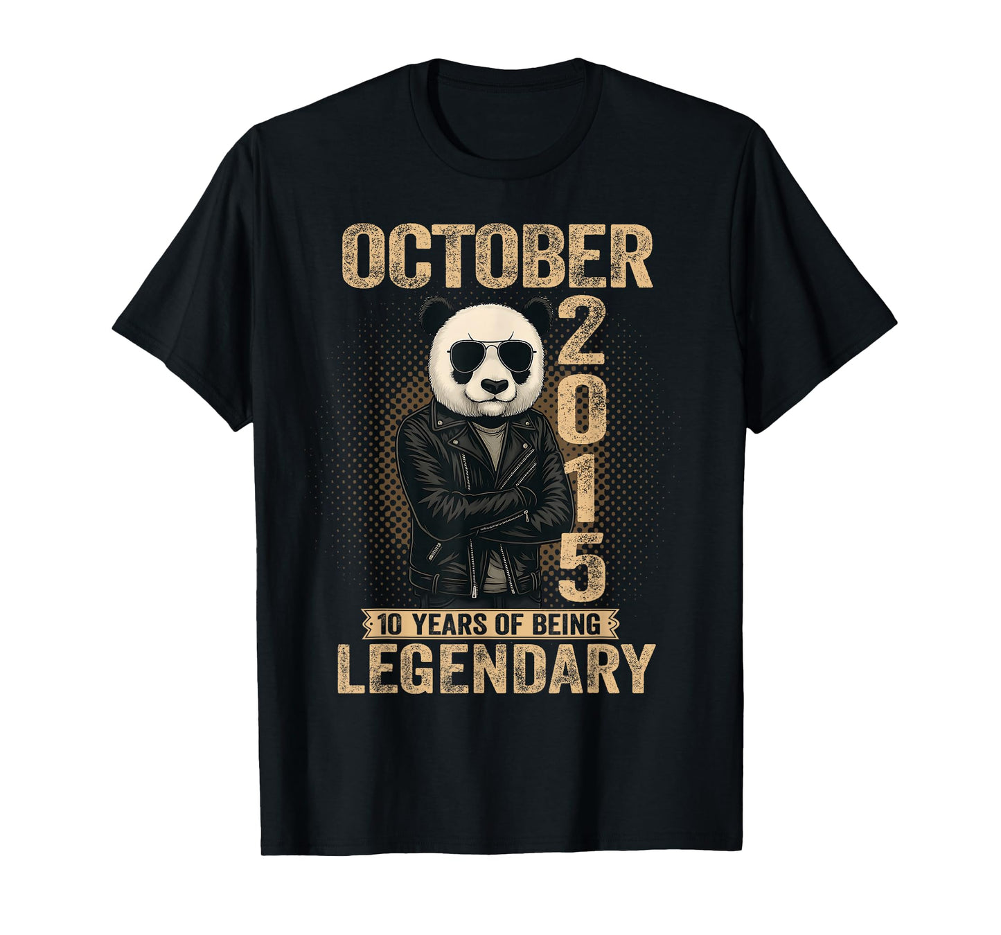 October 10th Birthday Men Women 2015 Awesome Panda Lovers T-Shirt