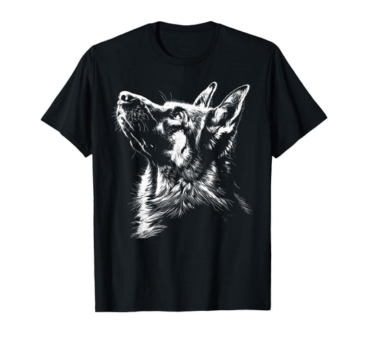 German Shepherd Silhouette Graphic German Shepherd Dog Lover T-Shirt