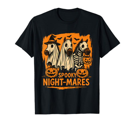Spooky Night-Mares Funny Halloween Horse T-Shirt