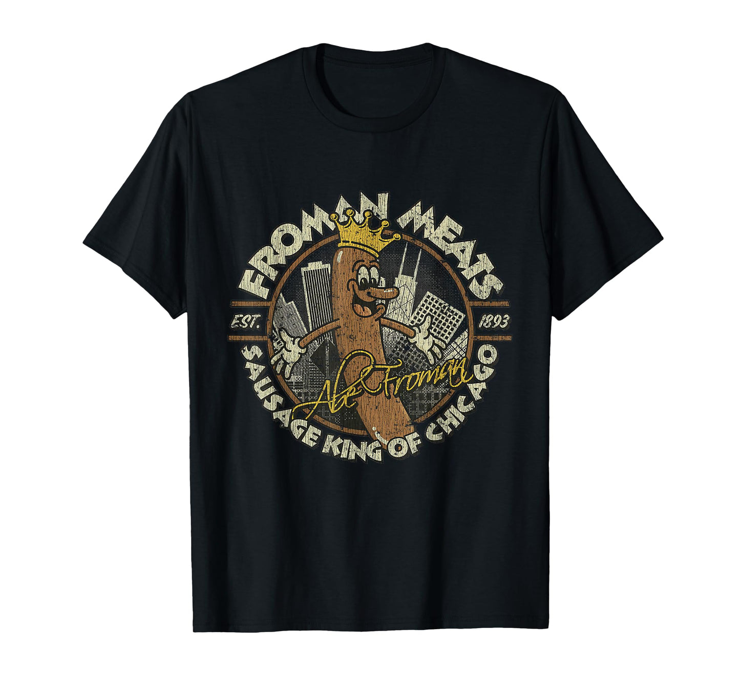 Abe Meats Froman 1986 Sausage King Of Chicago T-Shirt