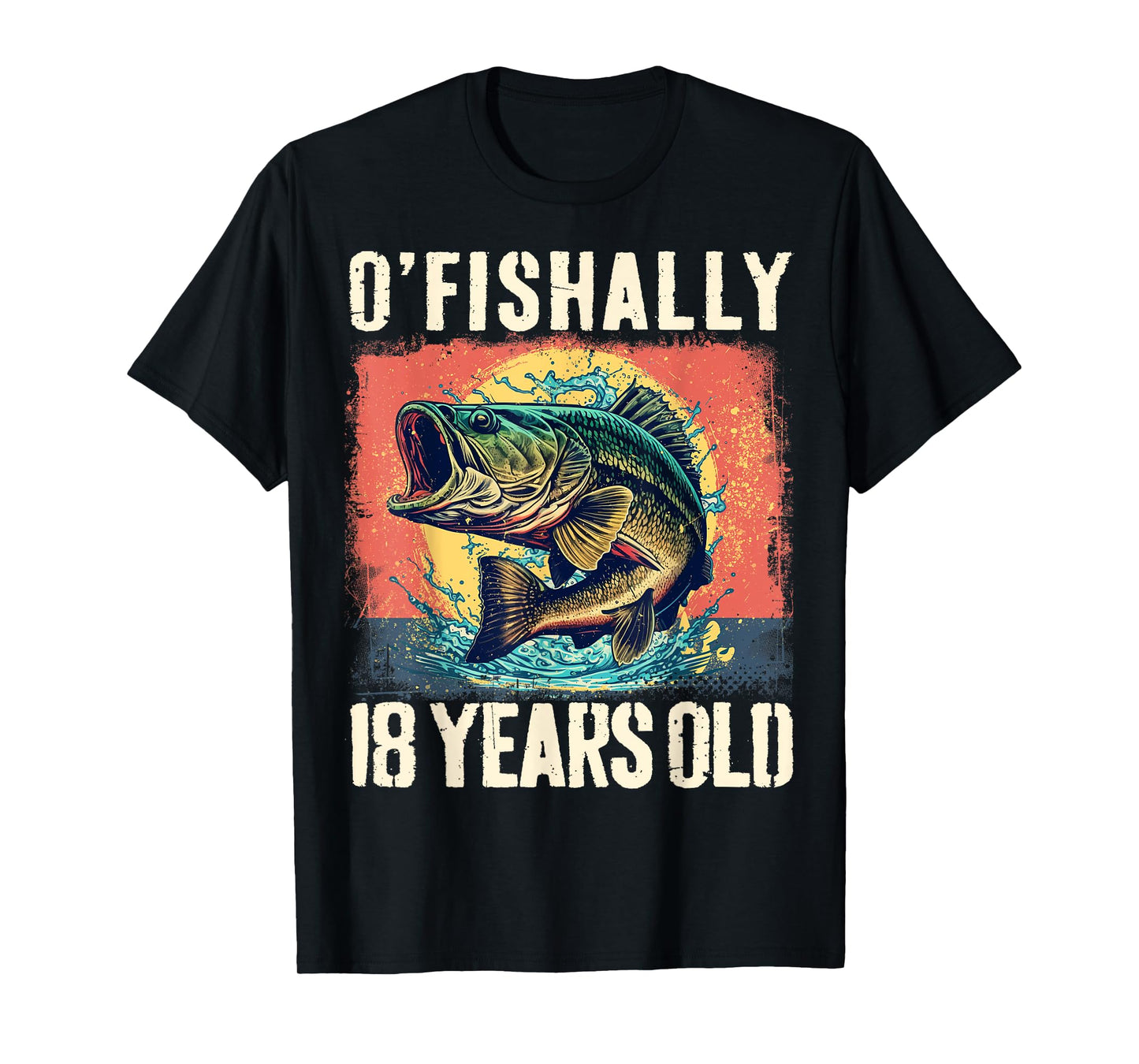 Ofishally 18 Years Old 2007 Fishing Fisherman 18th Birthday T-Shirt