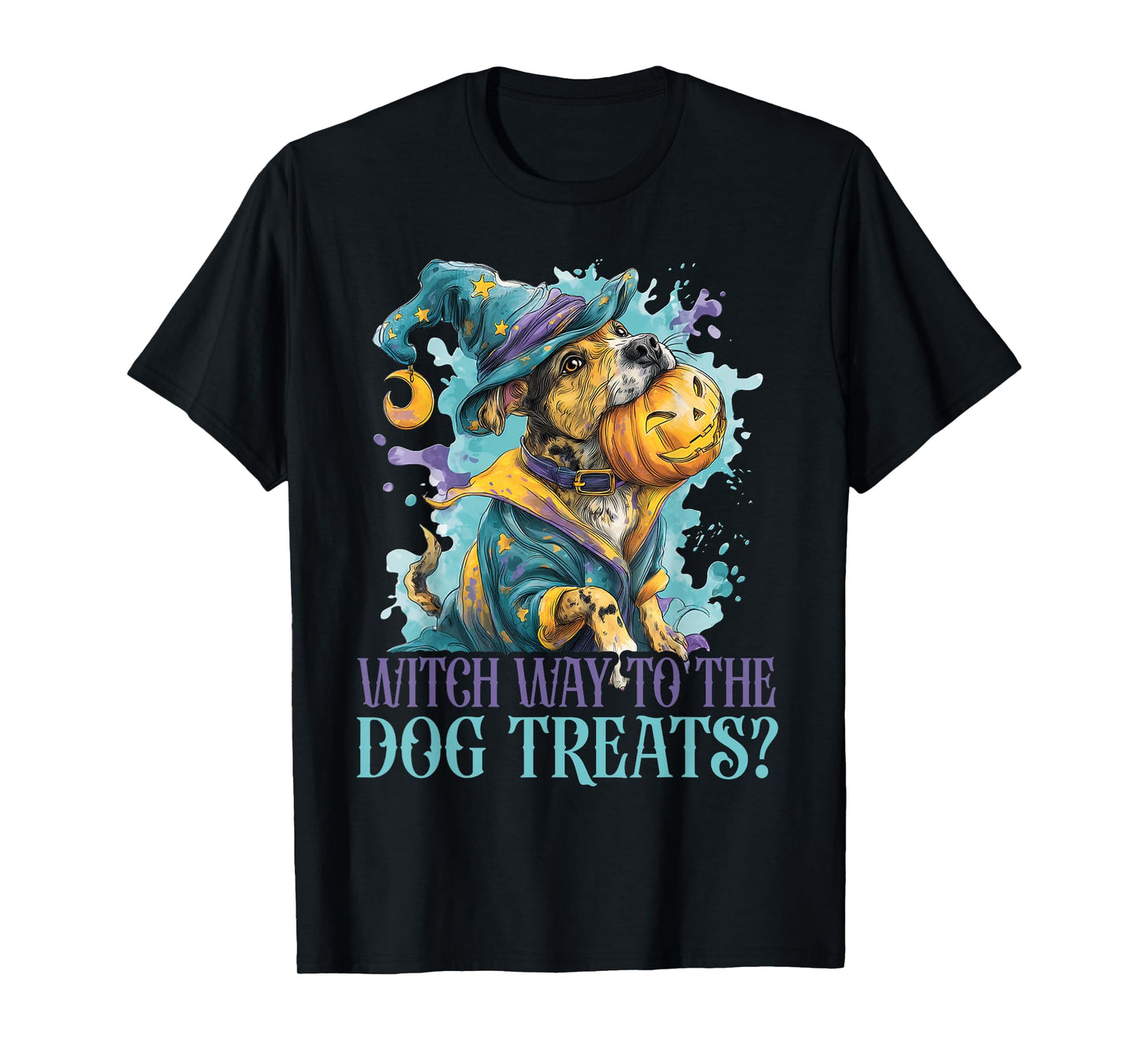 Witch Way to The Dog Treats? - Cute Dog Halloween T-Shirt