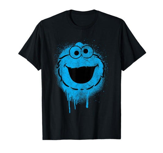 Sesame Street Cookie Monster Graffiti Face Halloween Costume T-Shirt