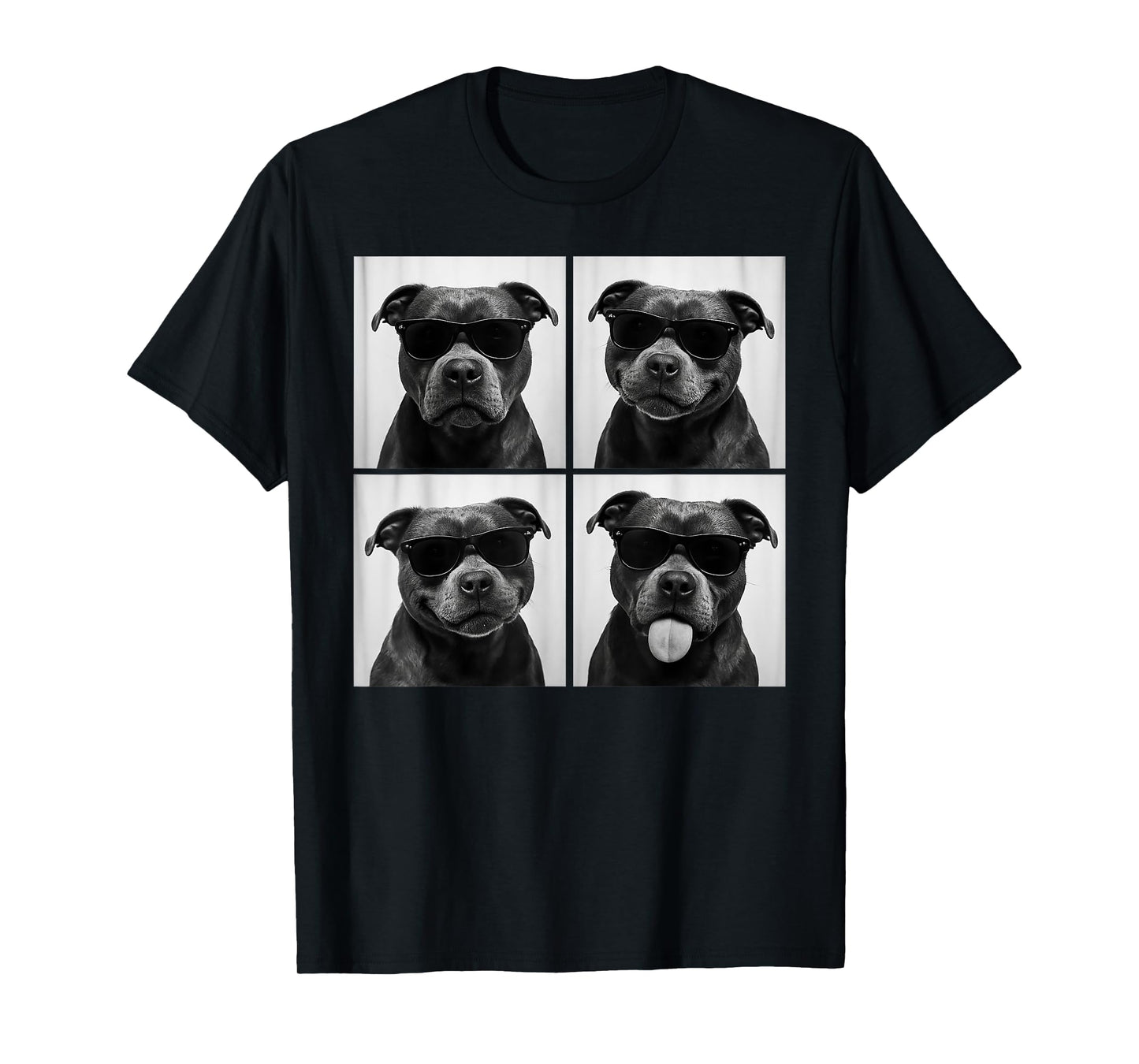 Funny Staffordshire Bull Terrier Lover Cute Dog Photo Booth T-Shirt