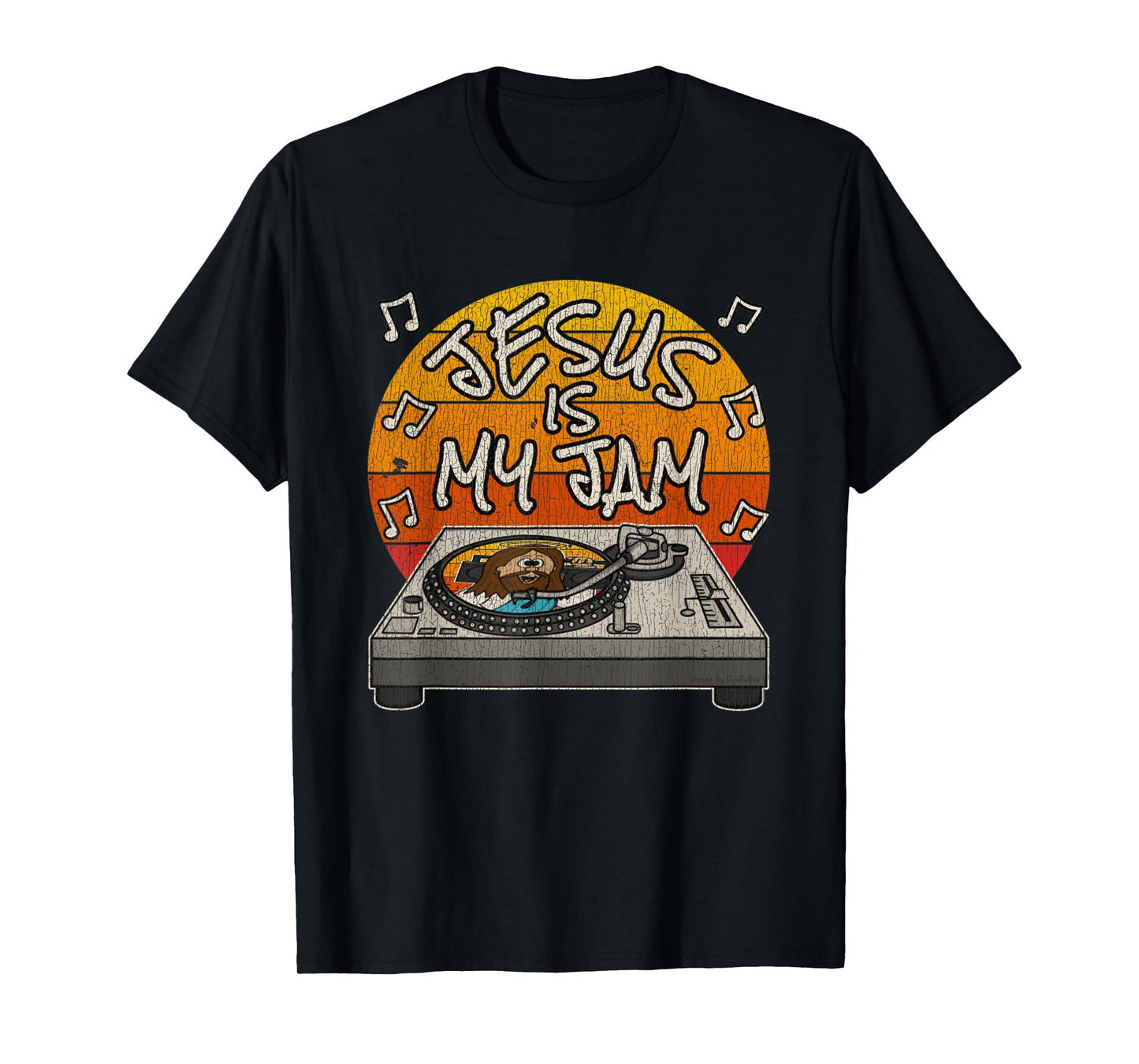 Vintage Jesus Is My Jam Christian DJ Church Musician T-Shirt