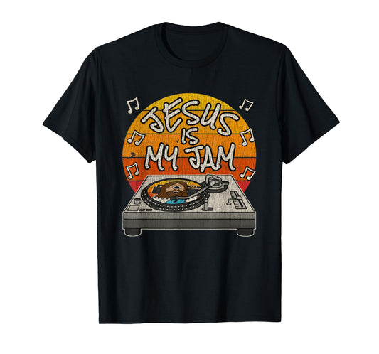 Vintage Jesus Is My Jam Christian DJ Church Musician T-Shirt