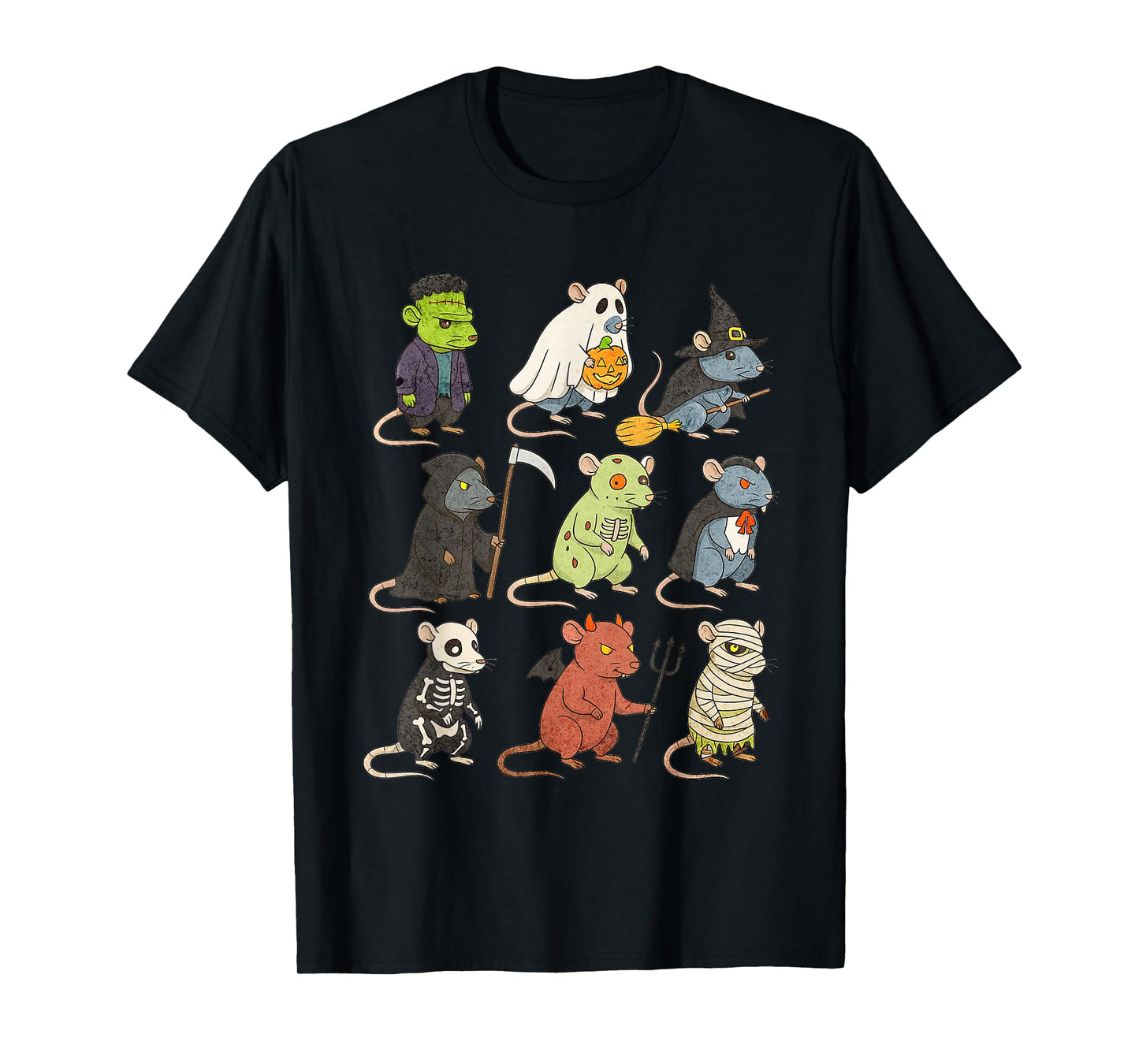 Rat Spooky Witch Boo Zombie Rat Halloween Boys & Girls T-Shirt
