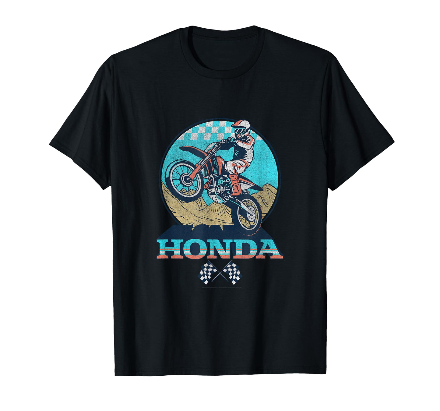 Honda Powersports Vintage Motorcycle Rider T-Shirt