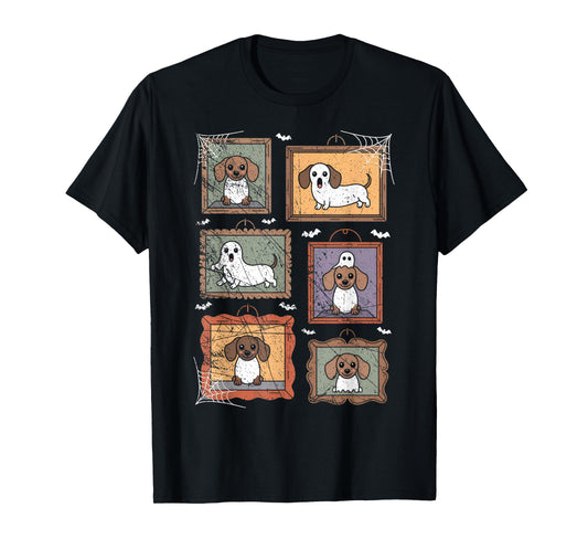 Dog in Ghost Costume Funny Halloween Puppy Lover T-Shirt
