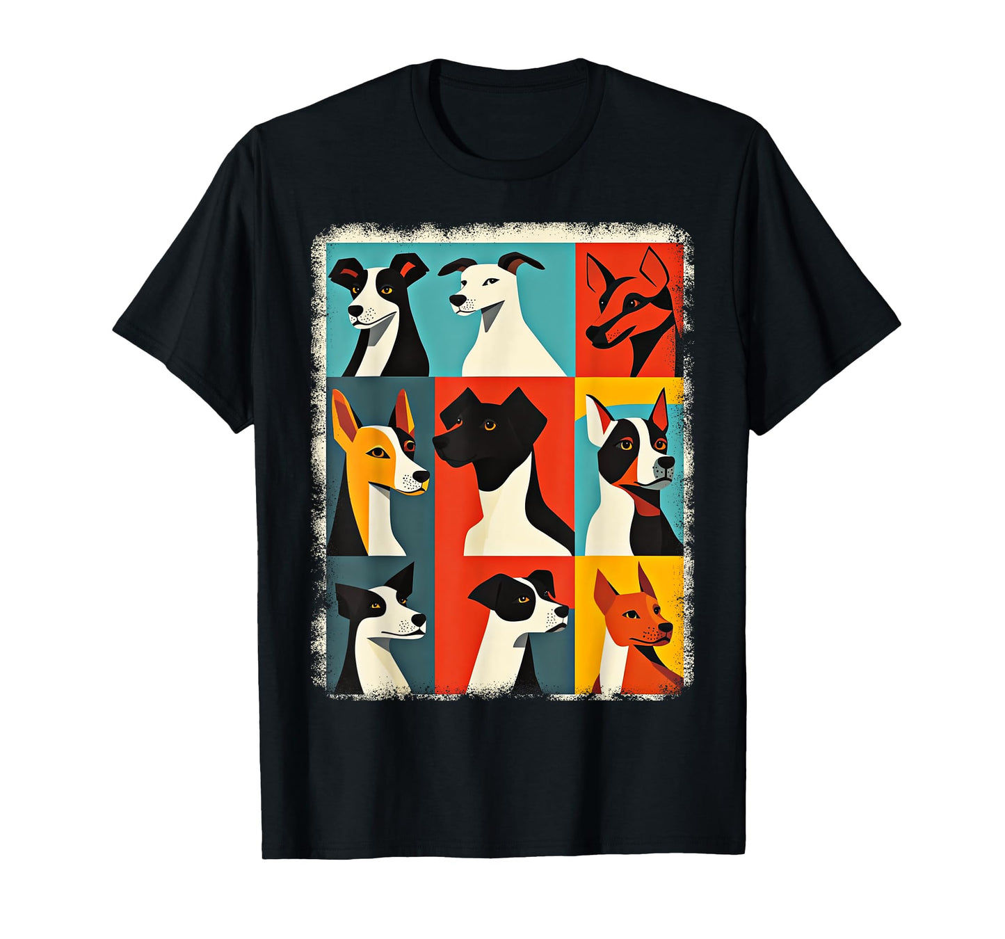 Retro Mid-Century Modern Dogs 50s 60s Style T-Shirt