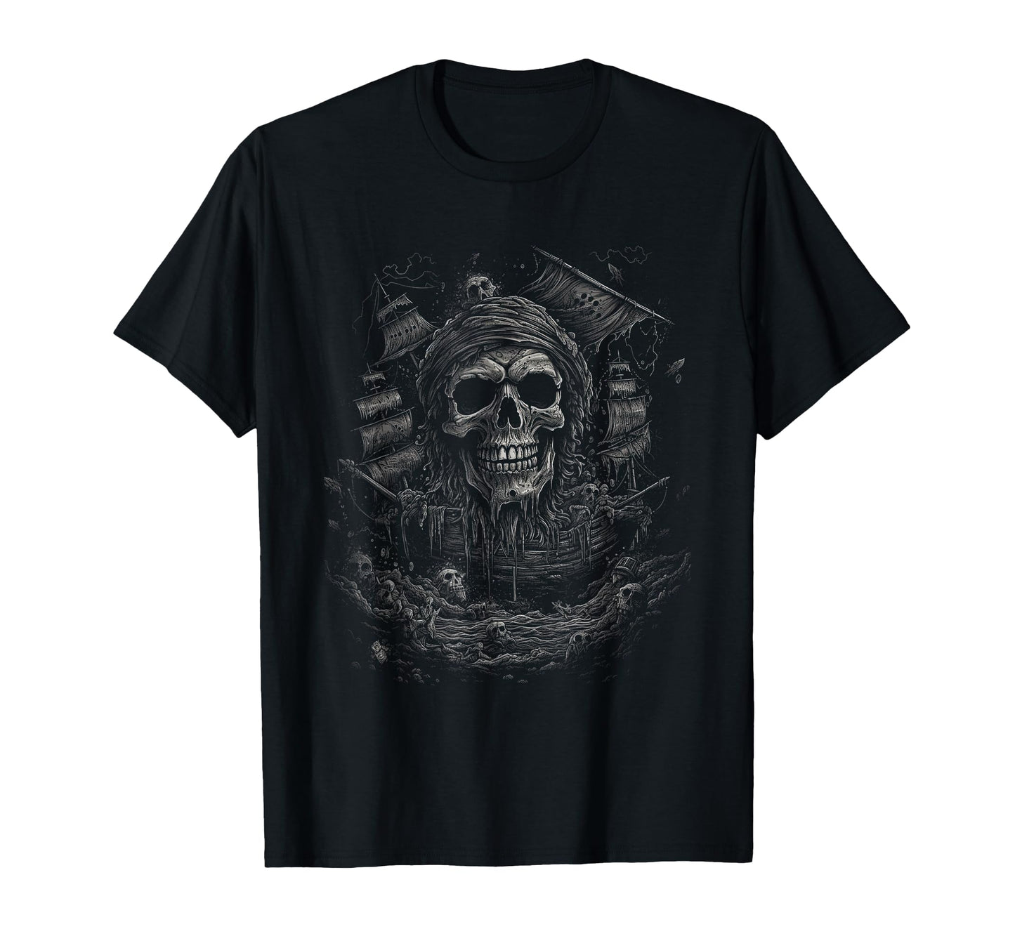 Skull & Crossbones, Pirate Vintage T-Shirt