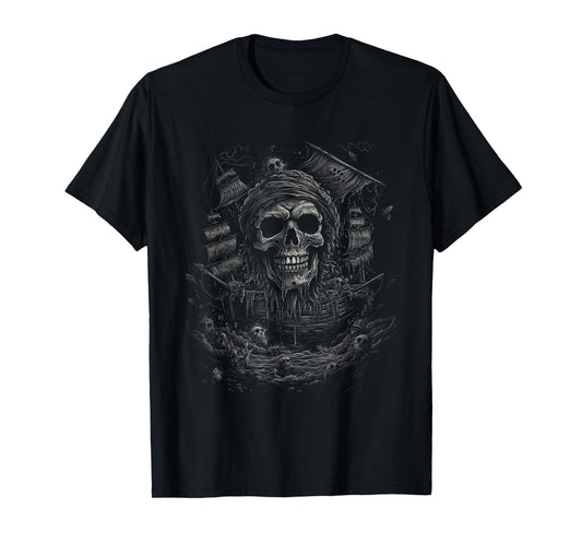 Skull & Crossbones, Pirate Vintage T-Shirt