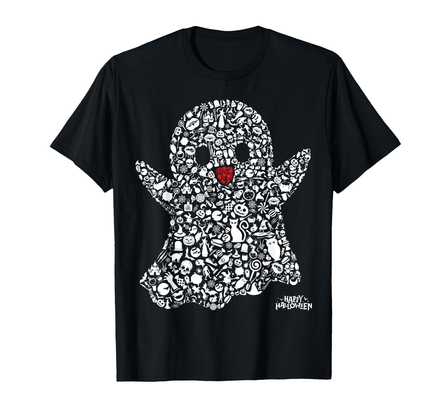 Funny Cute Boo Ghost Retro Halloween Costume Men Women T-Shirt