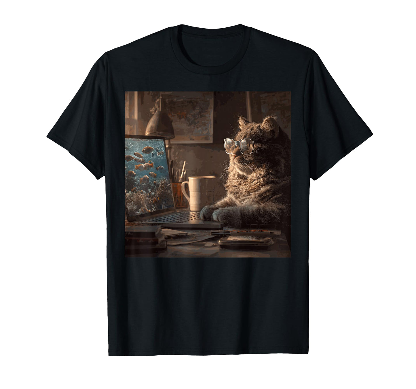 Funny Graphic Cat Humorous Funny T-Shirt