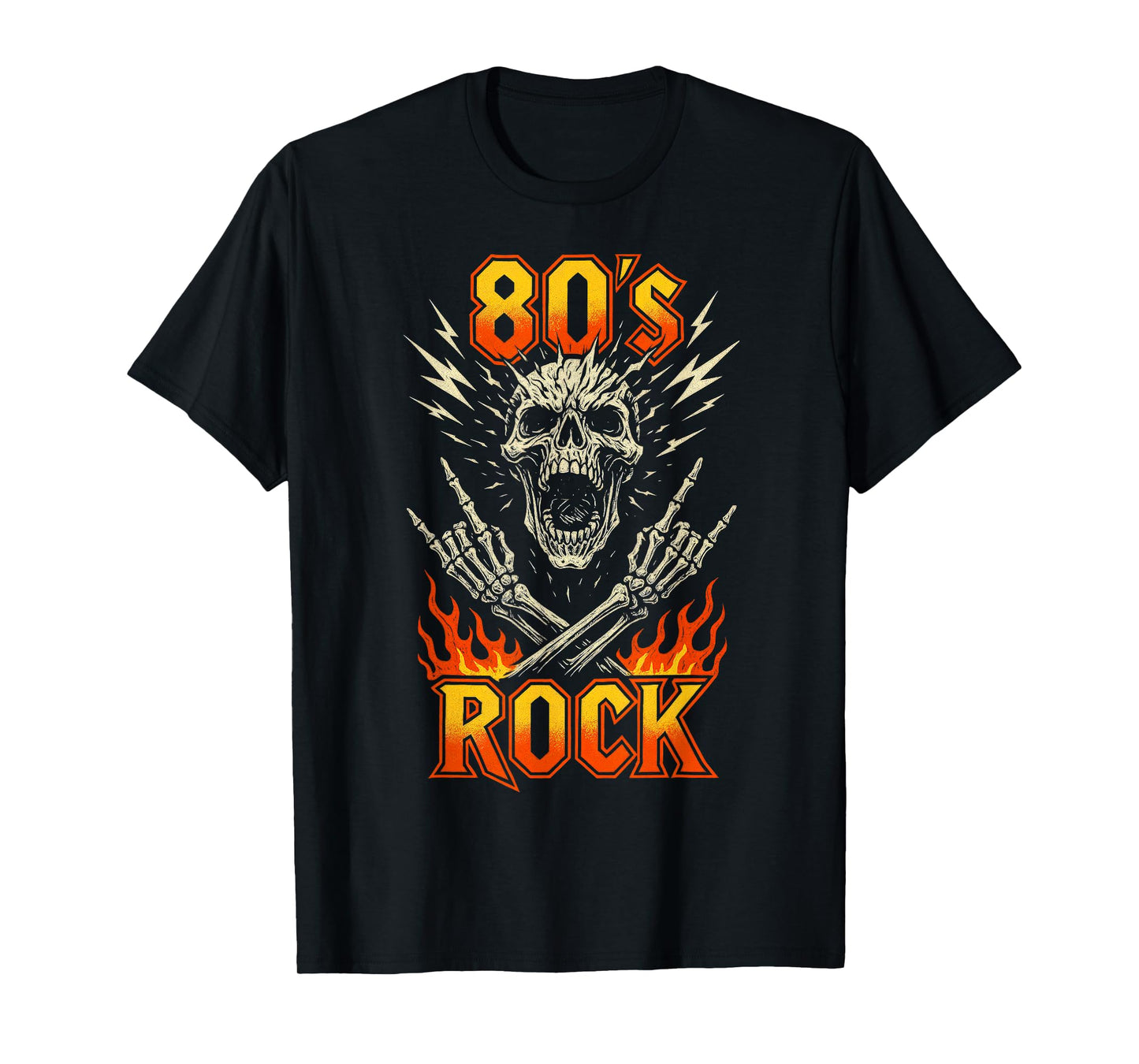 80s Rock Vintage Skull Retro Music Band Gift T-Shirt