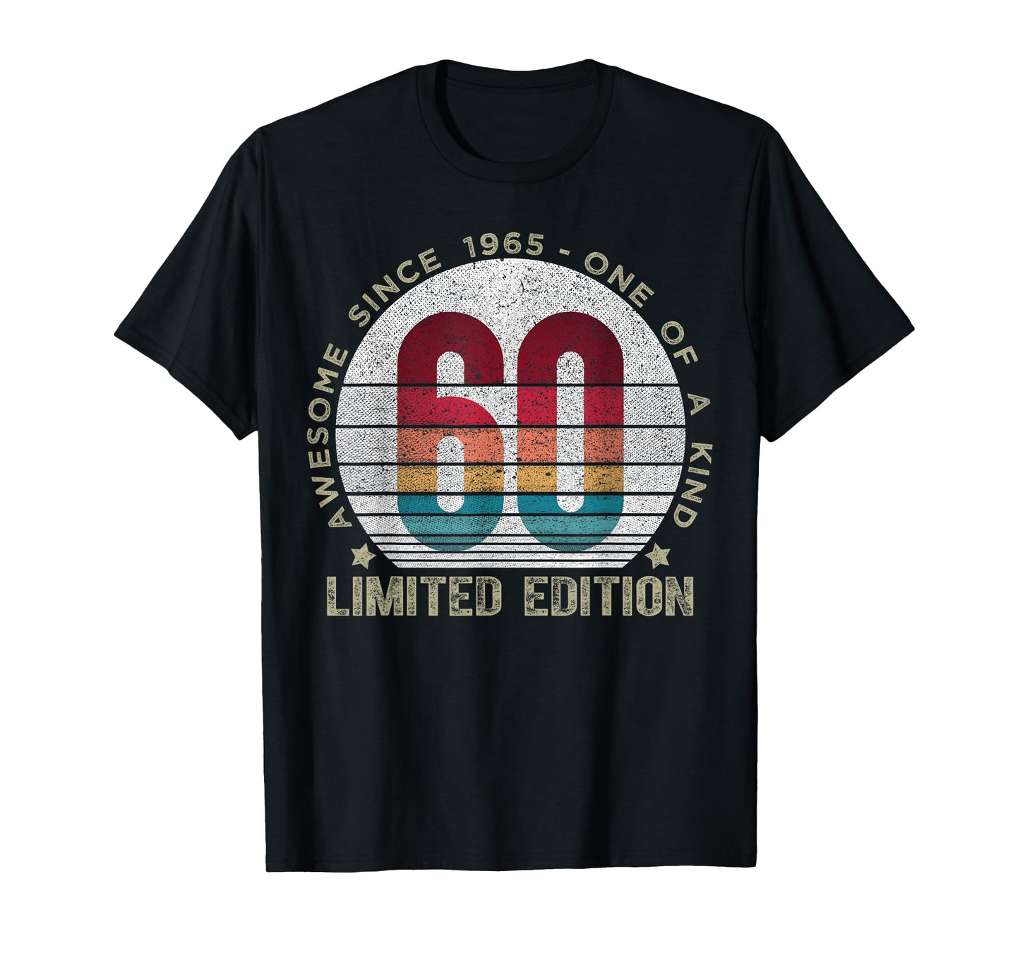 60 Year Old Gifts Vintage 1965 Limited Edition 60th Birthday T-Shirt