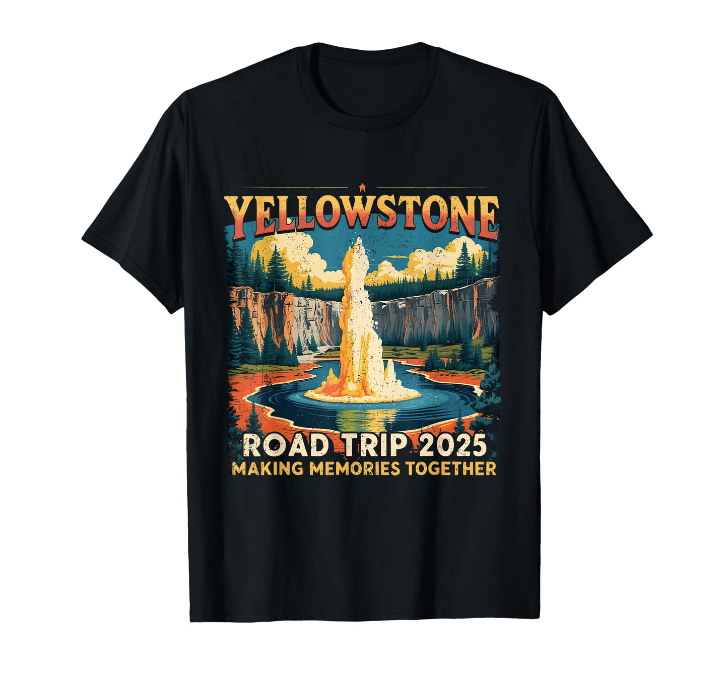 Yellowstone Road Trip 2025 Vintage Tee T-Shirt