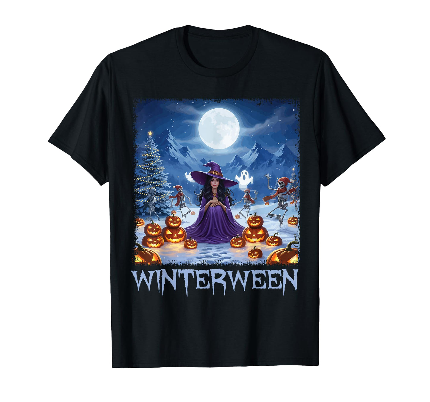 Winterween Winter Halloween Christmas Witch Winterween T-Shirt