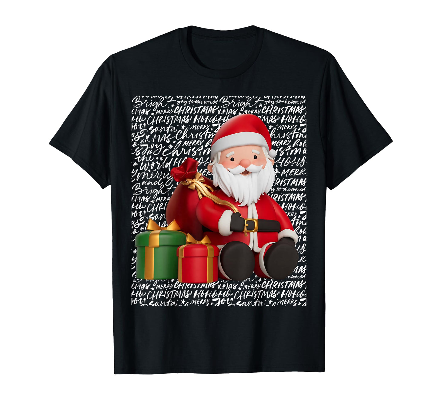 Christmas Happy Santa Festive Holidays T-Shirt