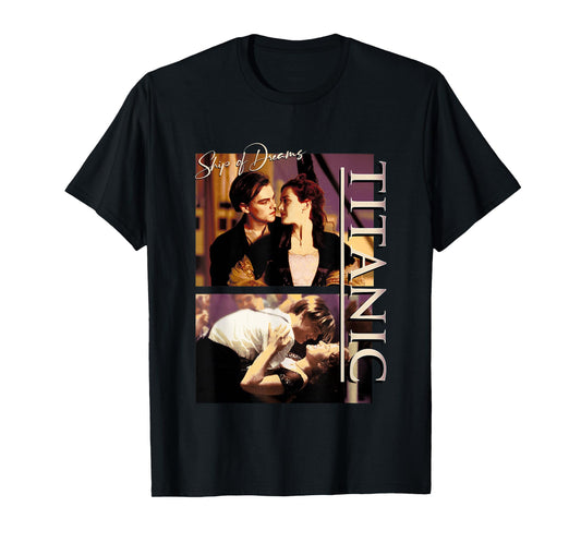 Titanic Iconic Jack & Rose Ship Dreams Vintage Chest Poster T-Shirt