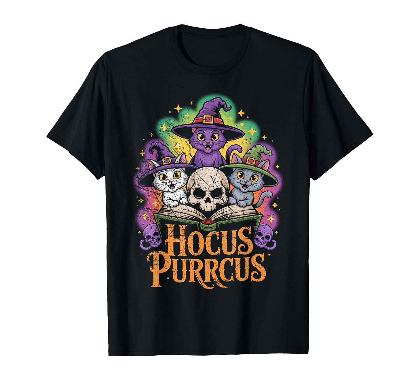 Hocus Purrcus Halloween Witch Cats Funny Parody T-Shirt