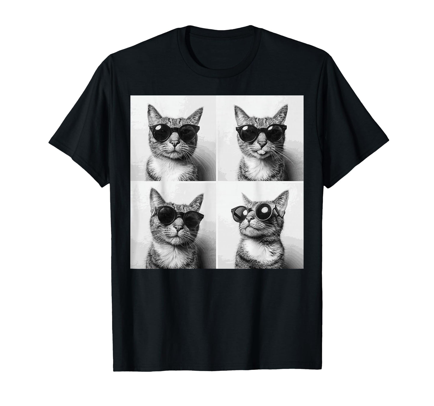 Funny Graphic Cat Photobooth Selfie Funny T-Shirt