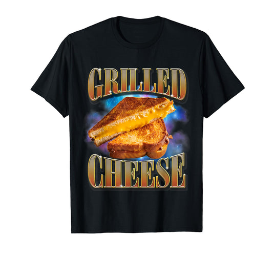 Grilled Cheese Food Lover Funny Gag Weird Meme 90s Trendy T-Shirt