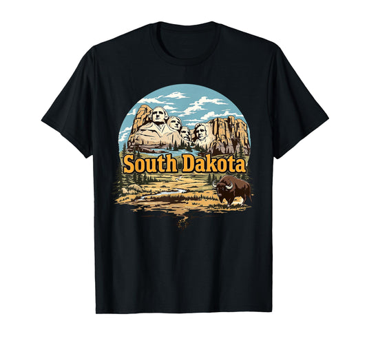 Vintage South Dakota Landscape Mount Rushmore T-Shirt