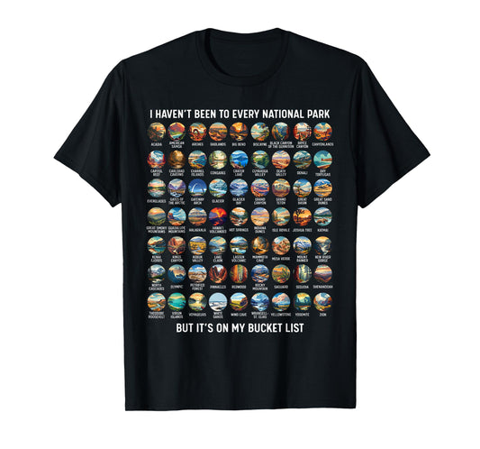 All US National Park Checklist Bucket List Of National Parks T-Shirt
