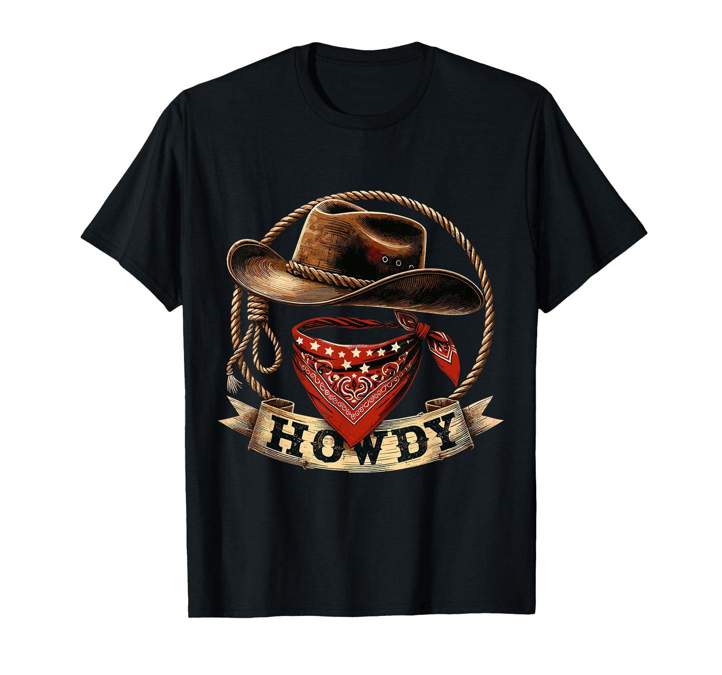 Howdy Western Cowboy Hat Rodeo T-Shirt