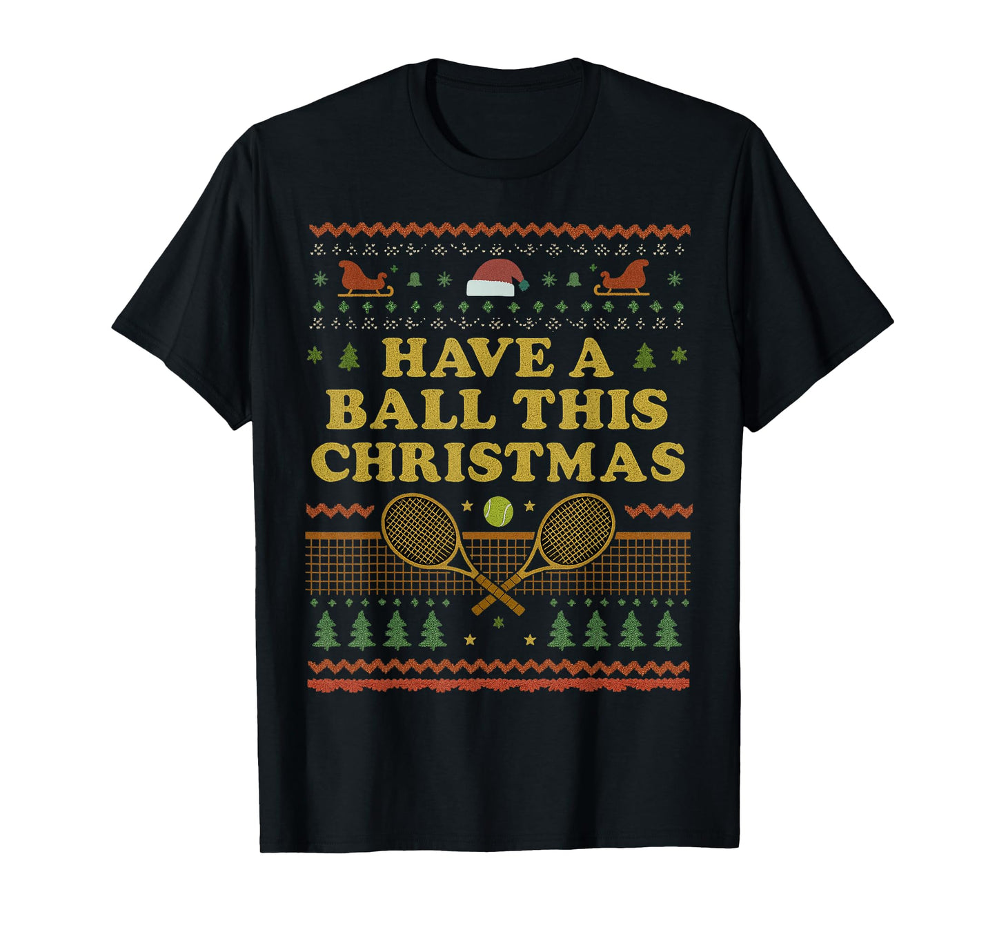 Have a Ball This Christmas Vintage Funny Tennis Xmas T-Shirt